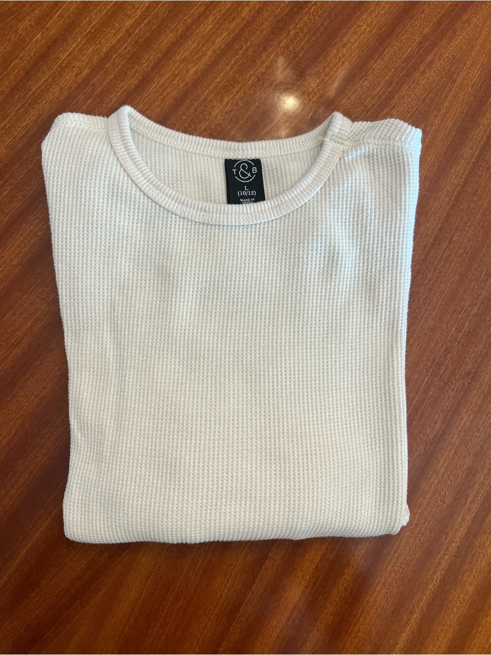Treasure & Bond White Long Sleeve Thermal Tee - Kids
